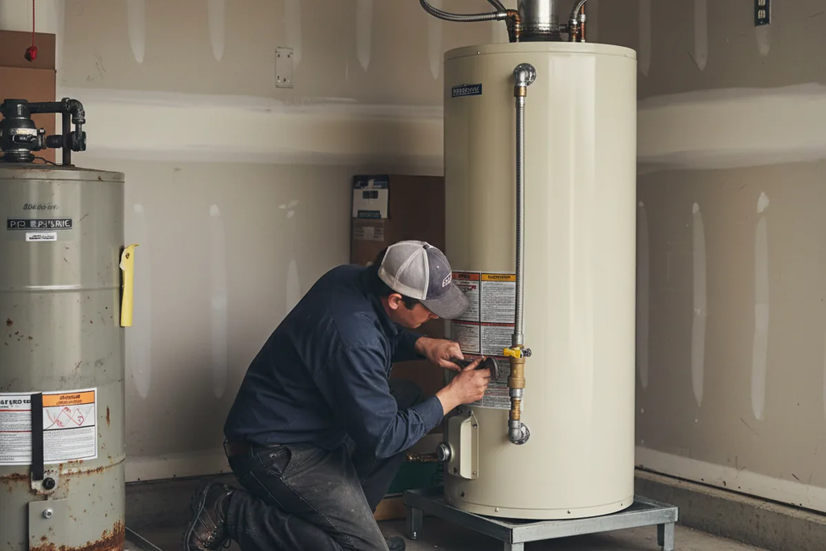 Water heater and shutoff valve replacement in Seward